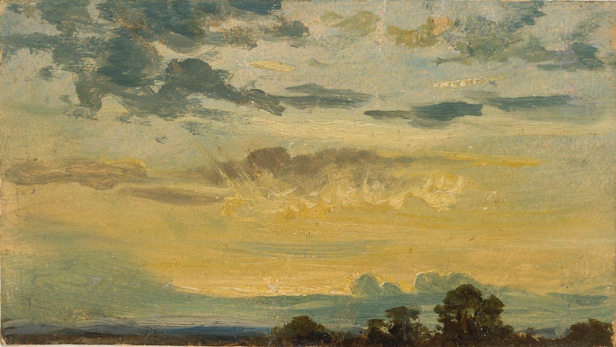 Sommersolnedgang, tidlig på 1800-tallet av John Constable