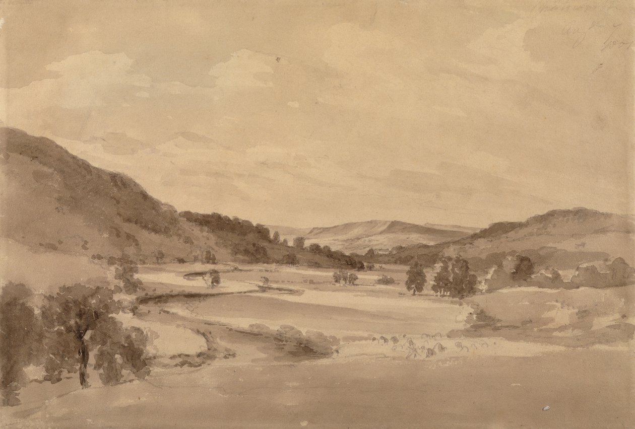 Derwent Valley med Chatsworth i det fjerne av John Constable