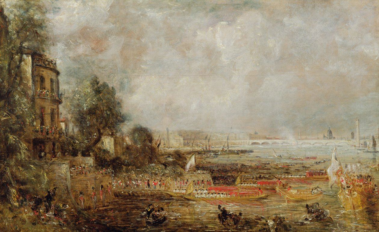Åpningen av Waterloo Bridge, ca. 1829-31 av John Constable