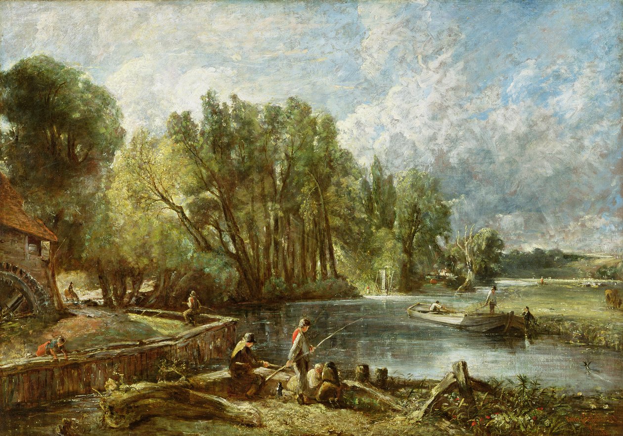 The Young Waltonians - Stratford Mill, ca. 1819-25 av John Constable