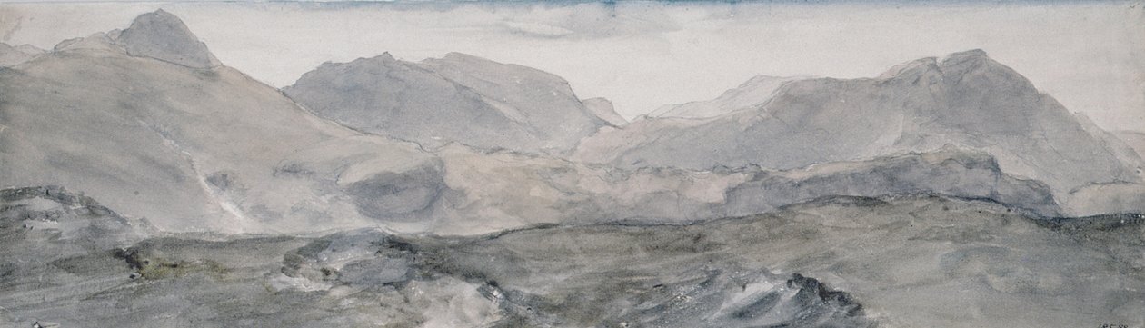 Utsikt fra toppen av Honister Crag (akvarell) av John Constable