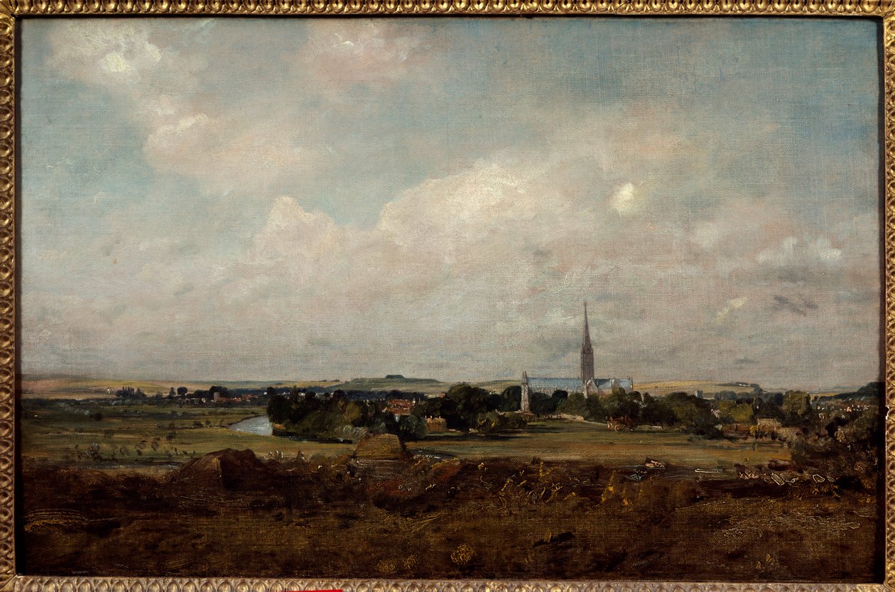 Utsikt over Salisbury i England Maleri av John Constable (1776-1837) (ec.engl.) Søn. 0,35x0,51 m Paris, Musée du Louvre. av John Constable