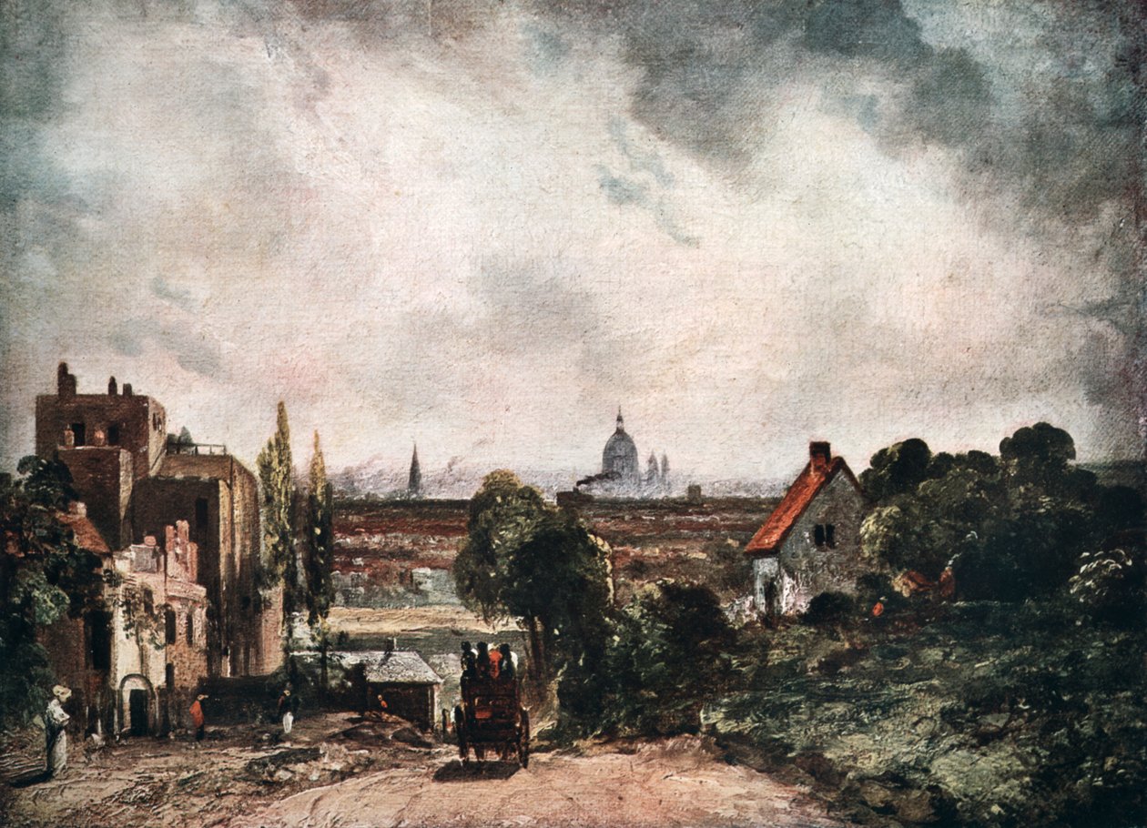 Utsikt over City of London fra Sir Richard Steeles Cottage, 1800-tallet 1913. av John Constable