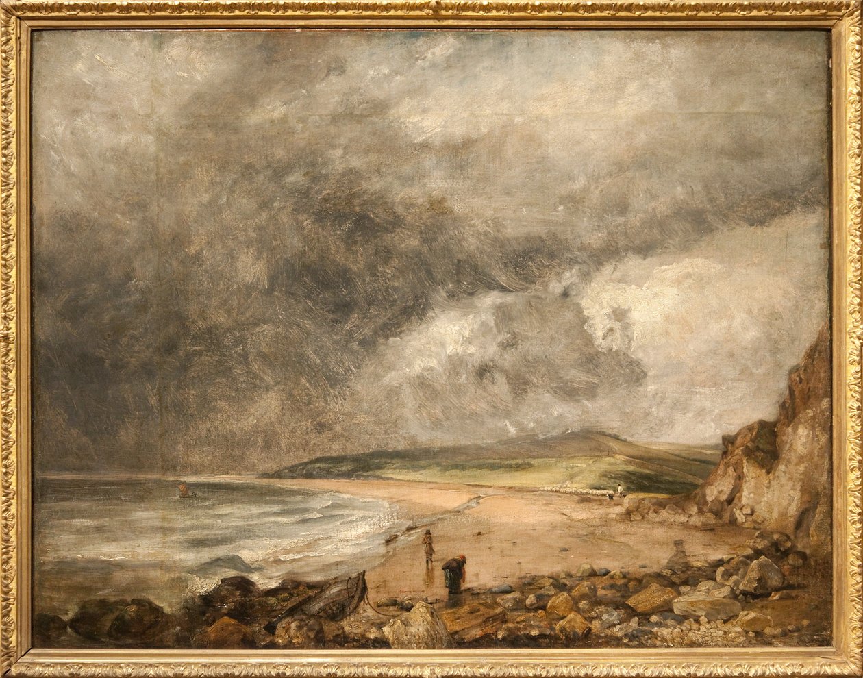Weymouth Bay Approaching Storm (olje på lerret) av John Constable