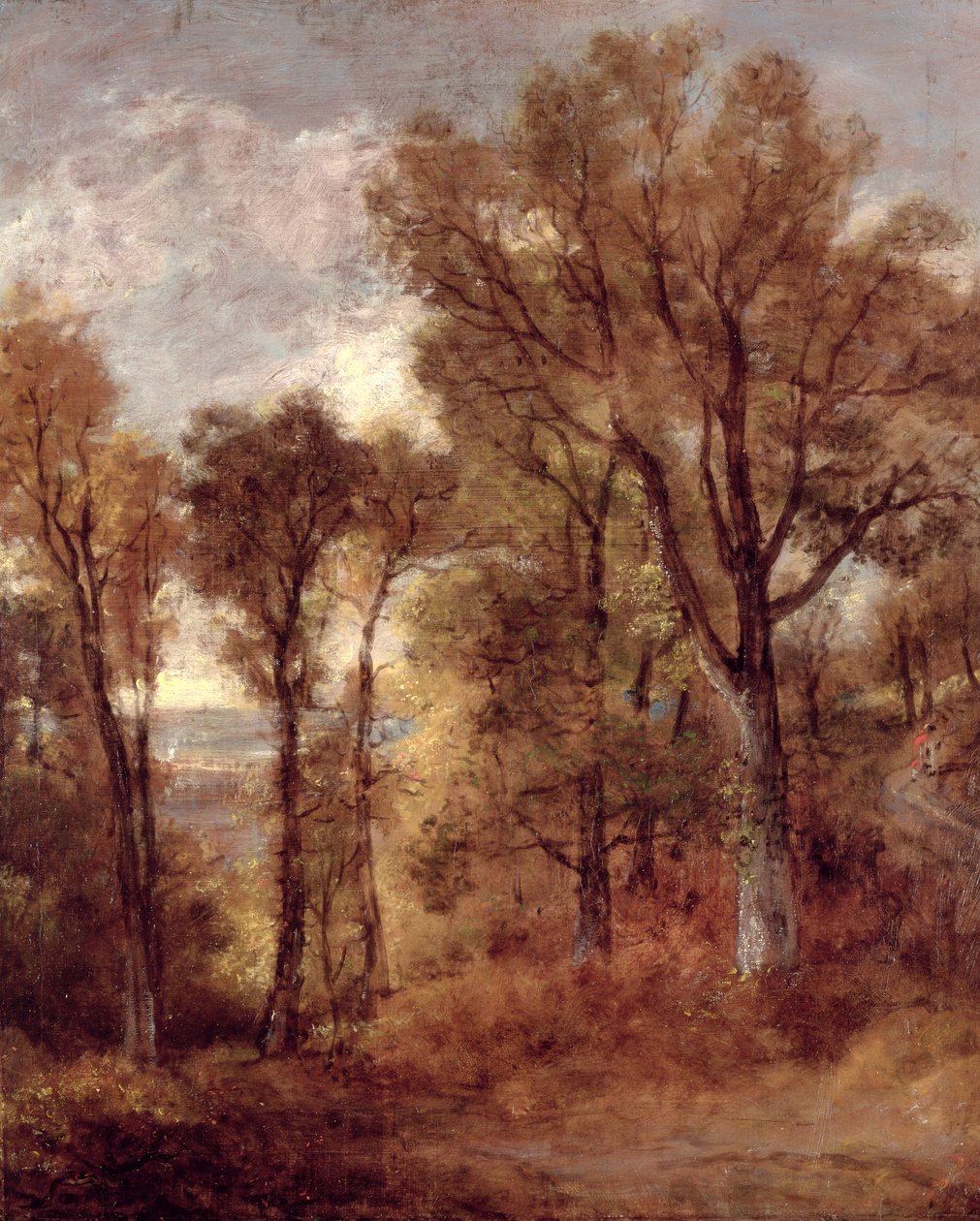 Woodland View in Suffolk (olje på lerret) av John Constable