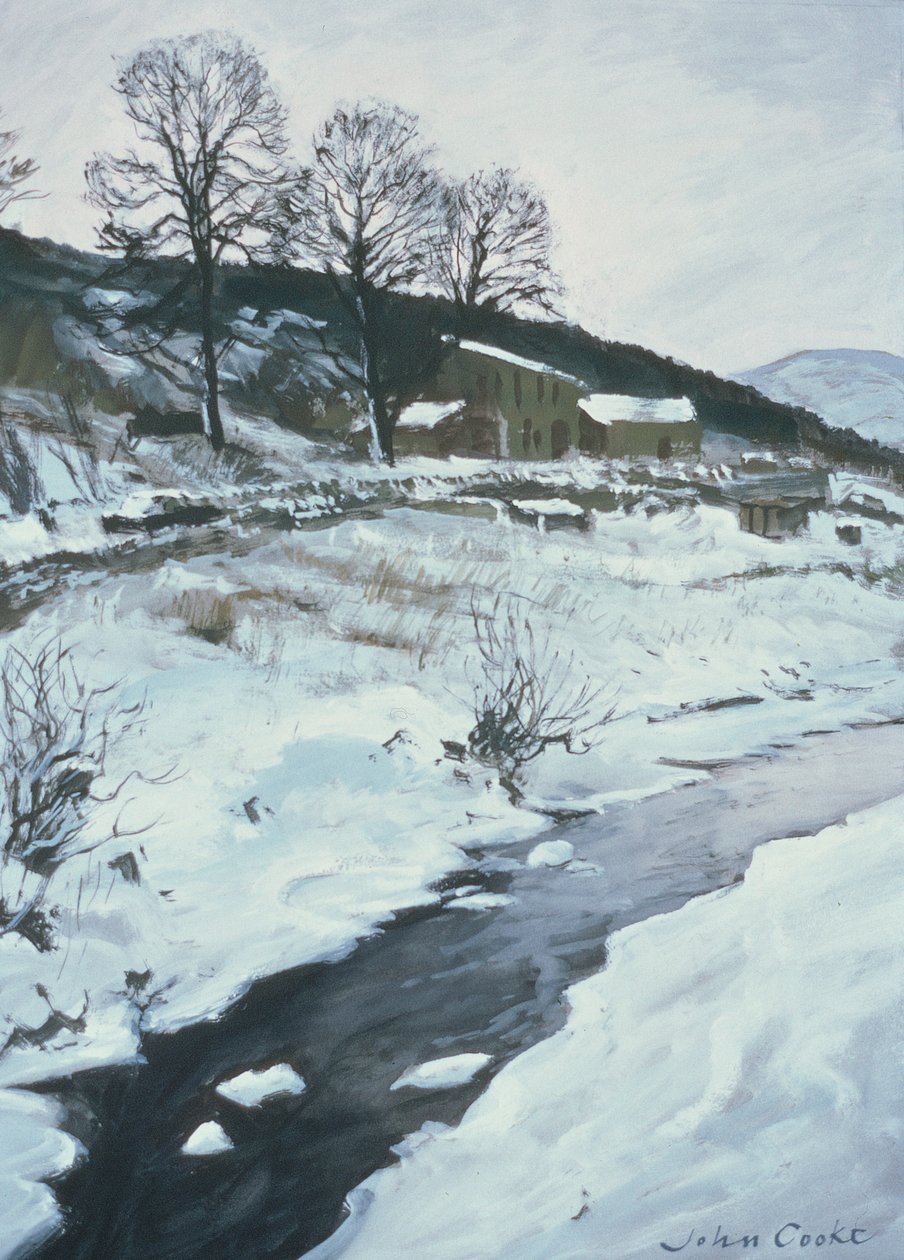 Fra Ewegales Bridge, 1998 (gouache) av John Cooke