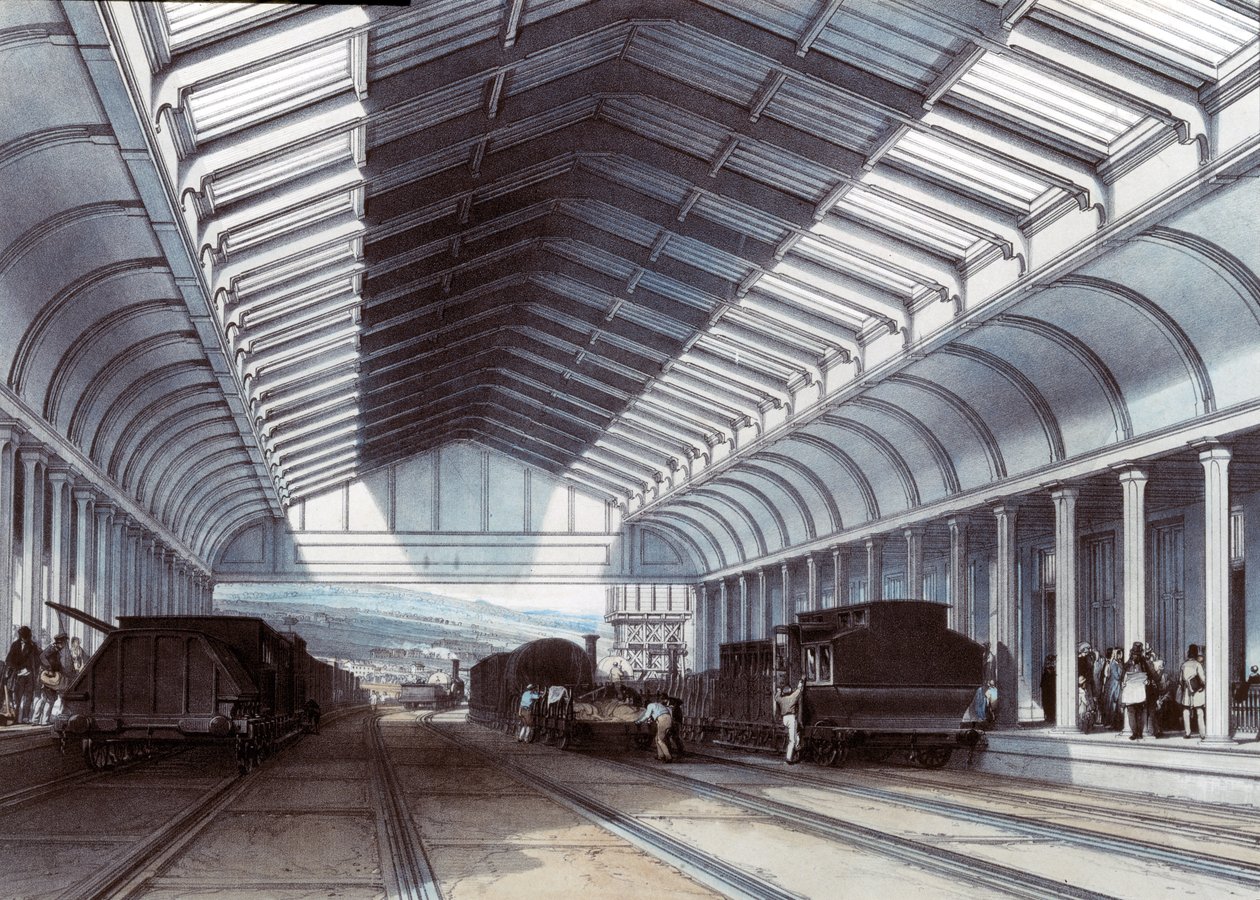 Bath Station, Somerset, 1846 av John Cooke Bourne
