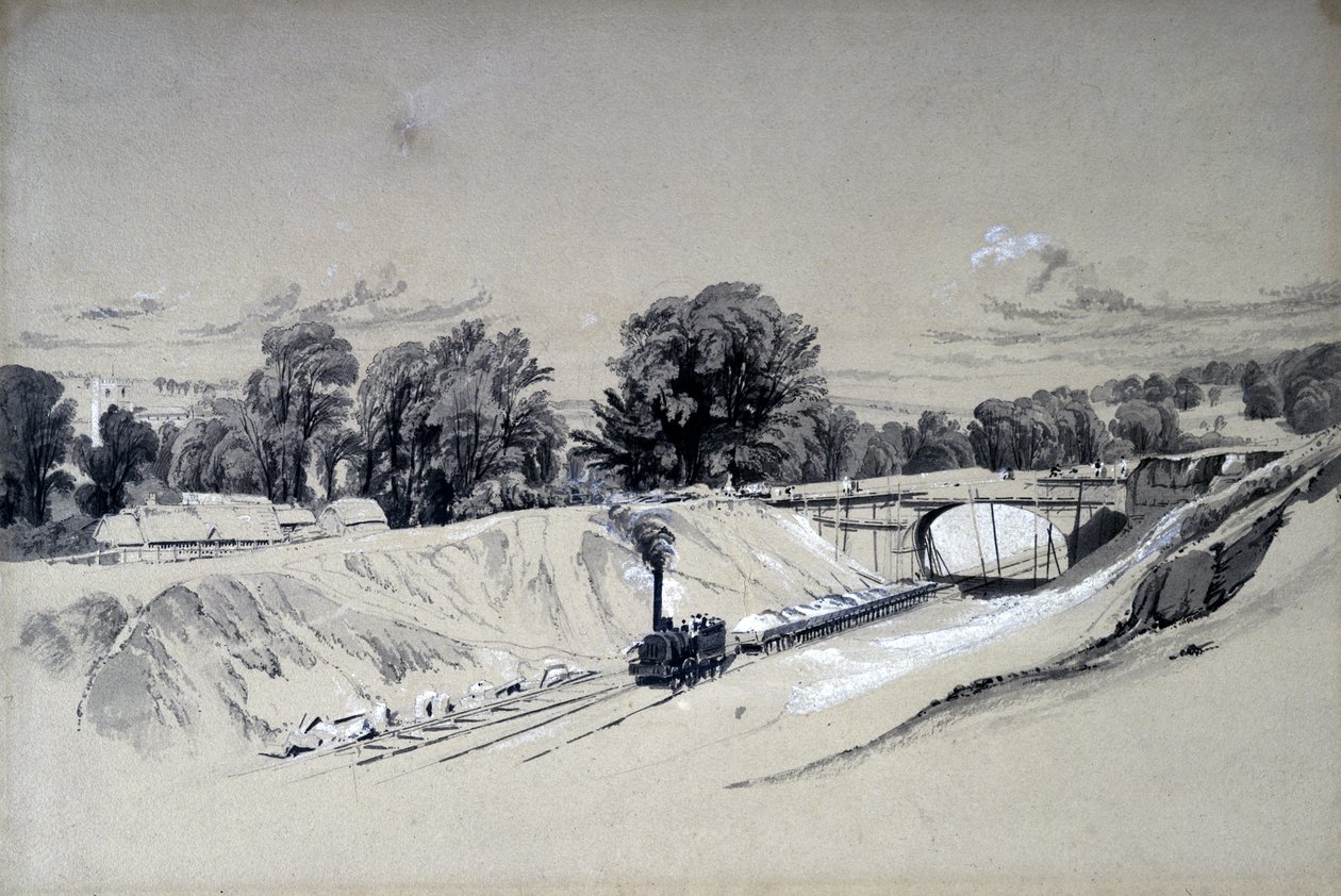Berkhamsted, Hertfordshire, 5. juni 1837 (penn og blekk og vask på papir) av John Cooke Bourne