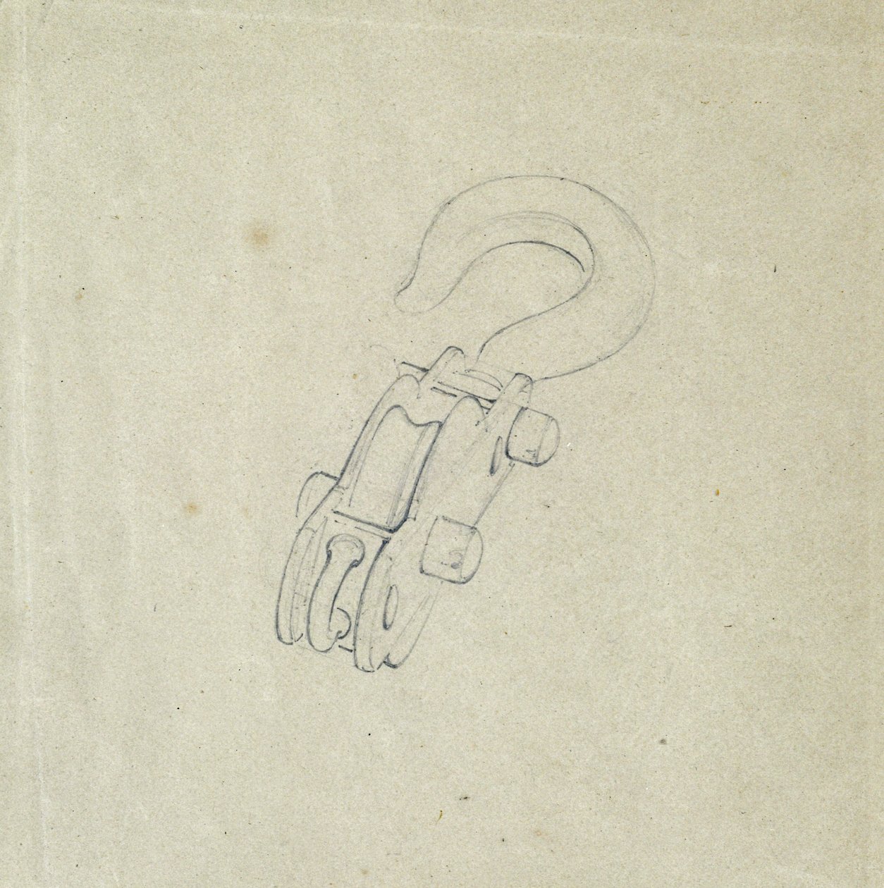 Block and Hook, ca. 1835-38 (blyant på papir) av John Cooke Bourne