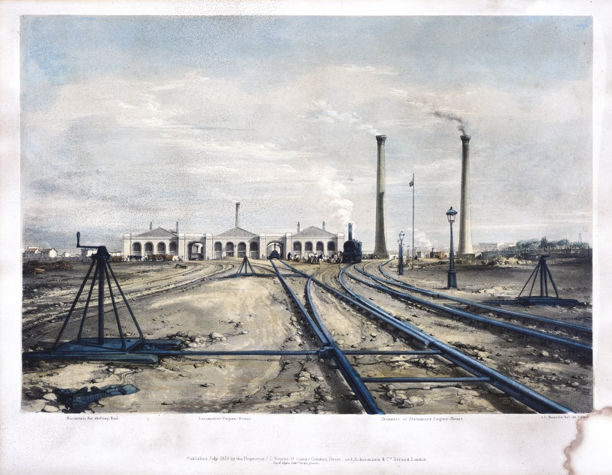 Camden Town Engine House, 1838 av John Cooke Bourne