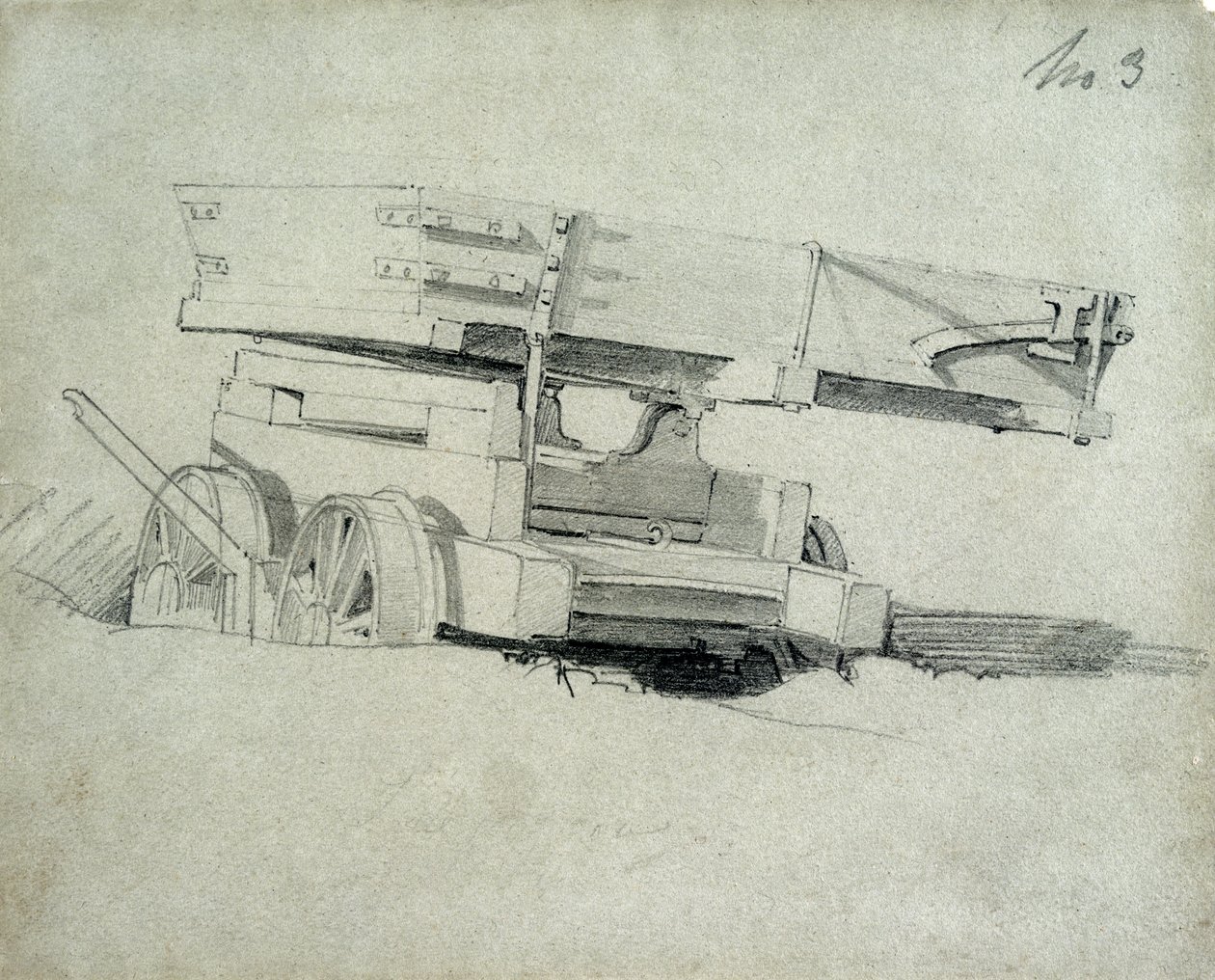 Contractors Tipping Wagon, No.3, 1830s (penn og blekk og vask på papir) av John Cooke Bourne