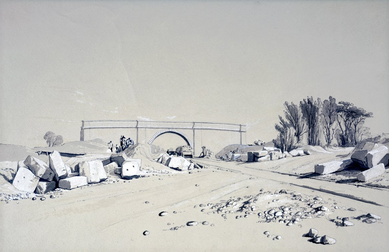 Harrow Weald, 8. mai 1837 (penn og blekk og vask på papir) av John Cooke Bourne