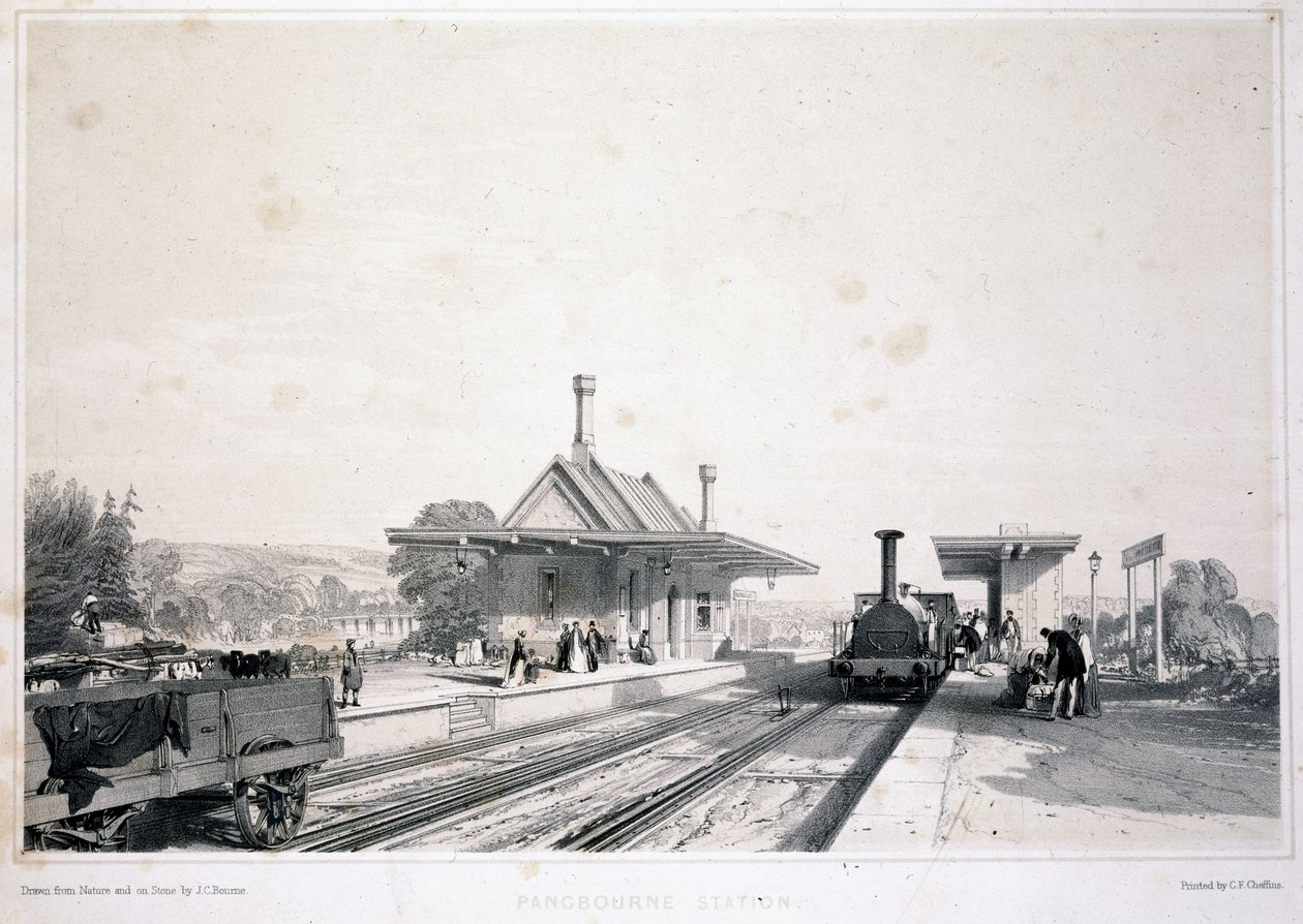 Pangbourne Station, 1846 av John Cooke Bourne