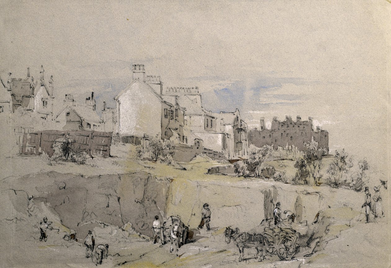 Park Street, Camden Town, ca. 1836-39 (blyanttegning) av John Cooke Bourne
