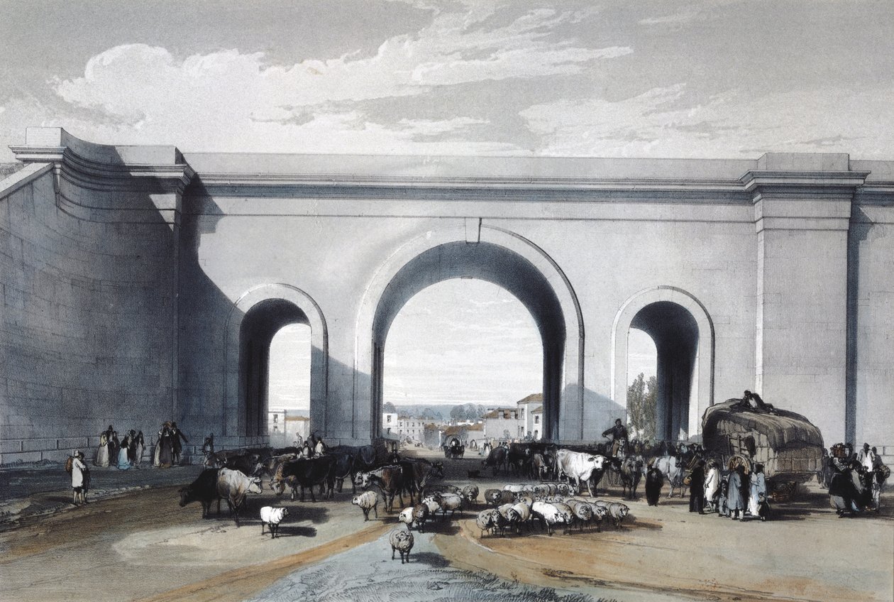 Railway Bridge ved Chippenham, Wiltshire, 1846 av John Cooke Bourne
