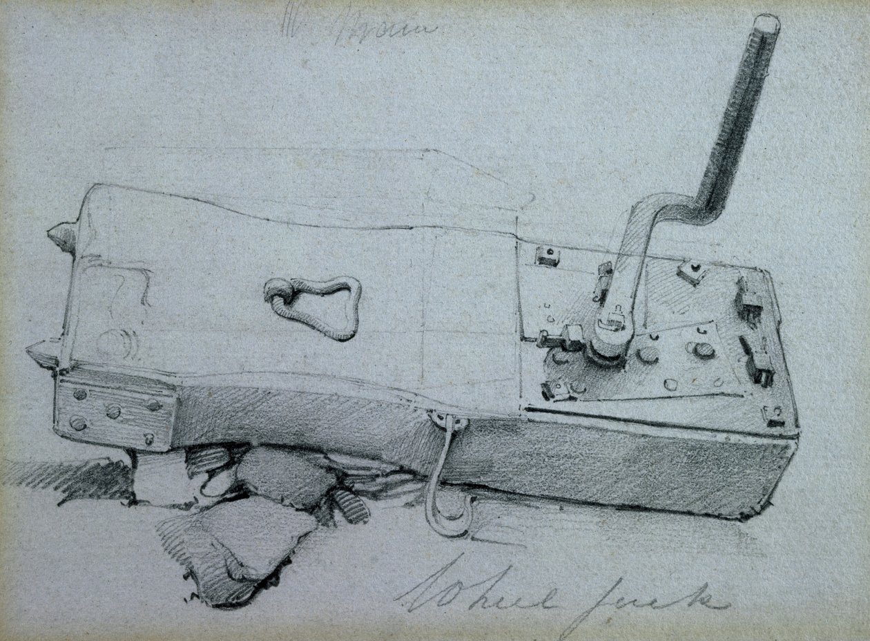 Hjuljekk, 1830-tallet (penn og blekk og vask på papir) av John Cooke Bourne