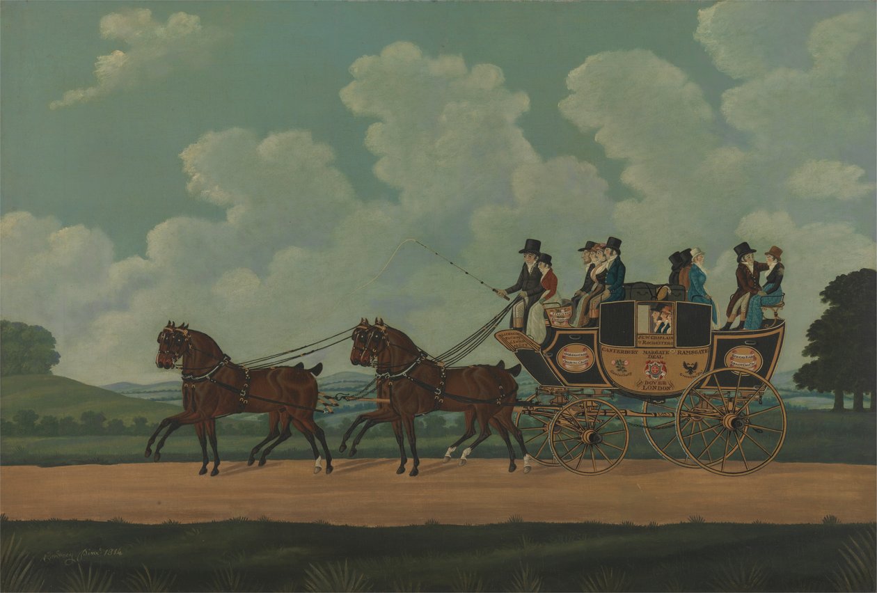 J. & W. Chaplins Dover-London-scene på veien av John Cordrey