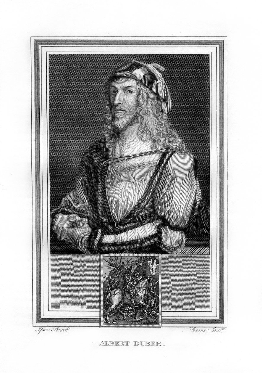 Albert Durer , tysk nordrenessansemaler og gravør, 1825. av John Corner