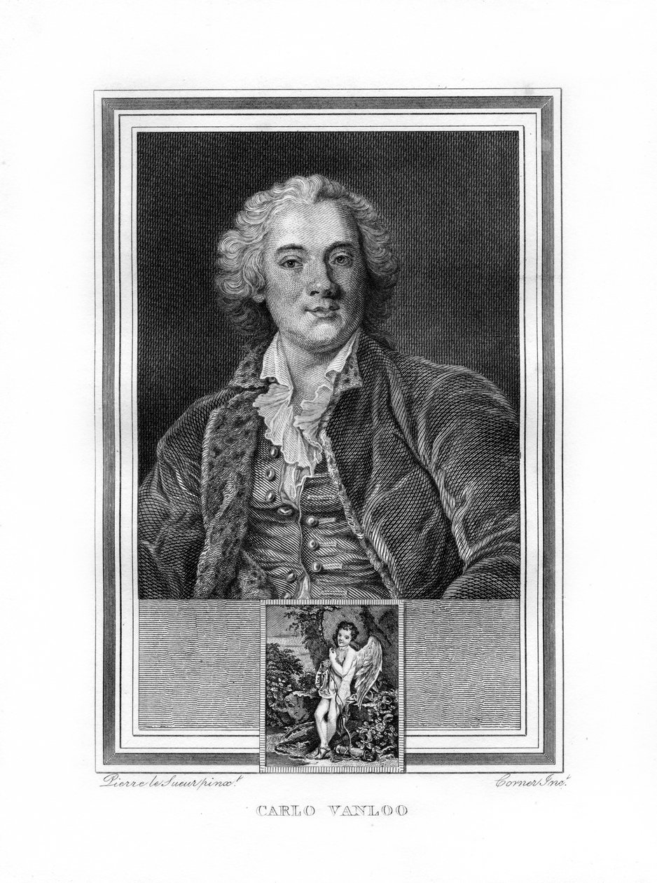 Carle eller Charles-Andre van Loo, fransk fagmaler, 1825. av John Corner