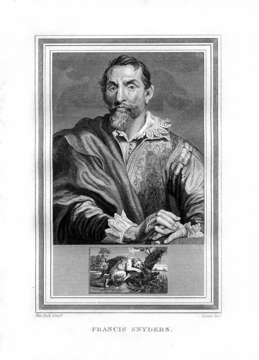 Frans Snyders, maler fra flamsk barokktid, 1825. av John Corner