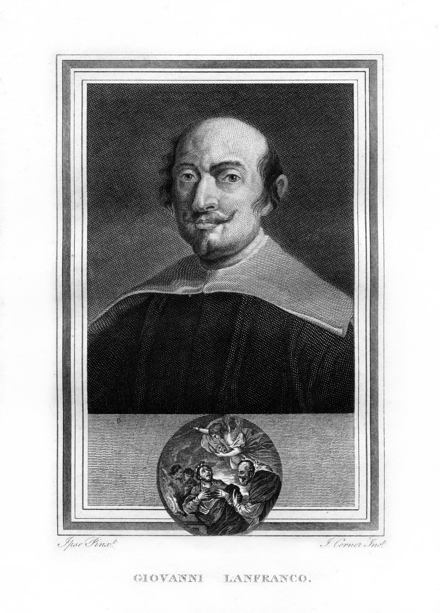 Giovanni Lanfranco , italiensk barokkmaler, 1825. av John Corner