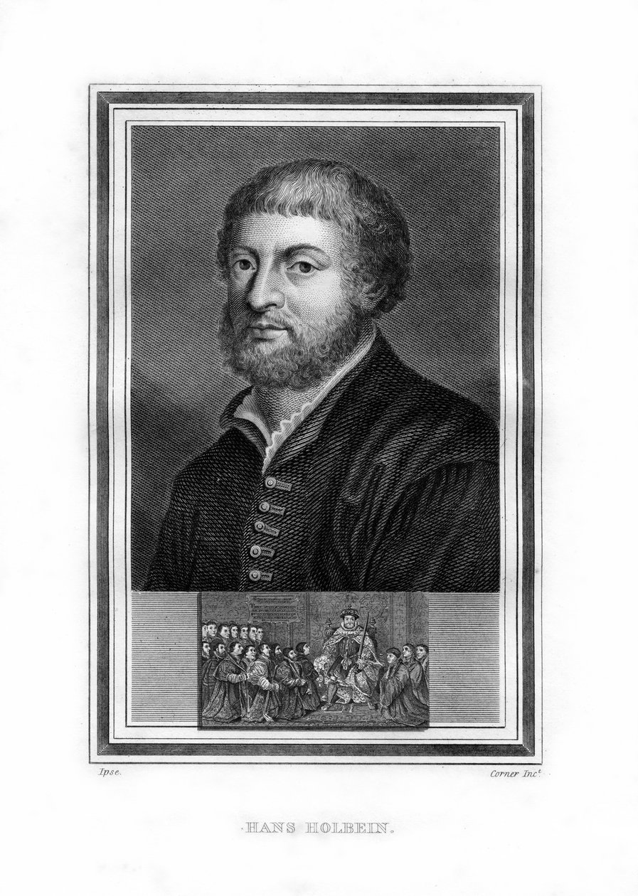 Hans Holbein den yngre , tysk nordrenessansemaler, 1825. av John Corner