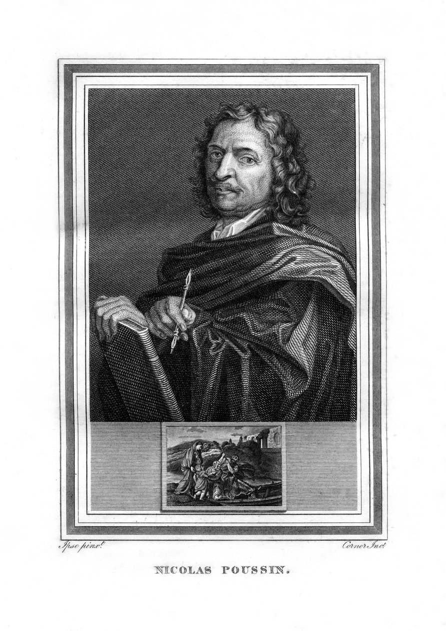 Nicolas Poussin , fransk maler, 1825. av John Corner