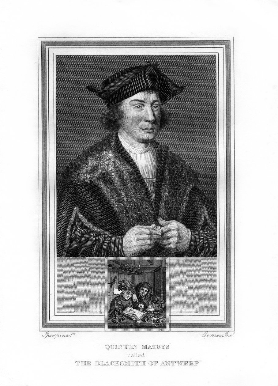 Quentin Matsys, maler i den flamske tradisjonen, 1825. av John Corner