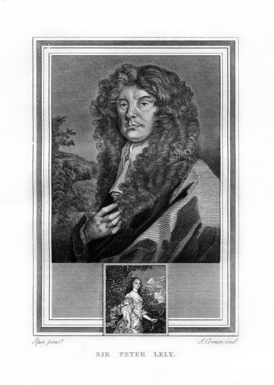 Sir Peter Lely, nederlandskfødt engelsk barokkmaler, 1825. av John Corner