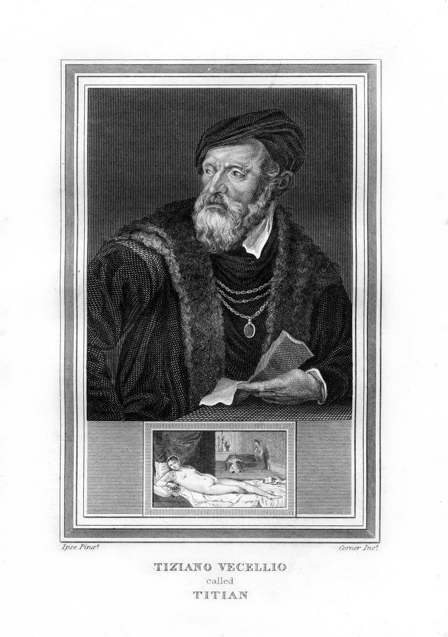 Tiziano Vecelli Titian, italiensk høyrenessansemaler, 1825. av John Corner