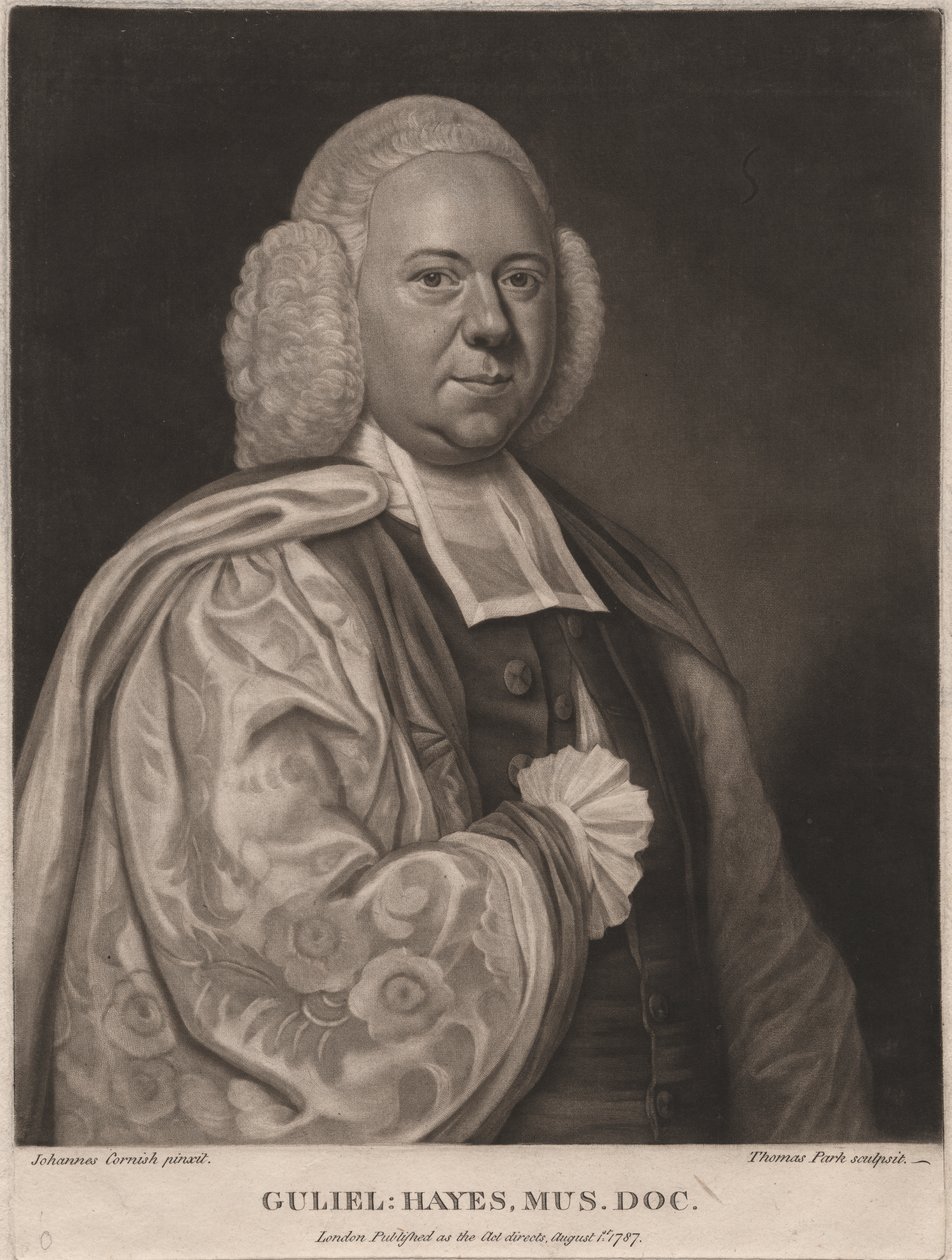 Guliel Hayes, gravert av Thomas Park (1758-1834), 1787 (mezzotint) av John Cornish