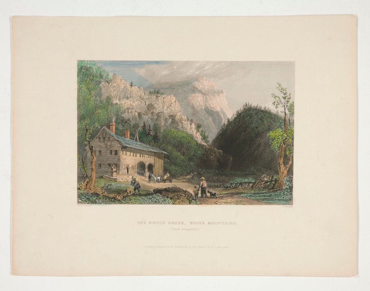 The Notch House, White Mountains, New Hampshire, illustrasjon for Nathaniel Parker Willis av John Cousen