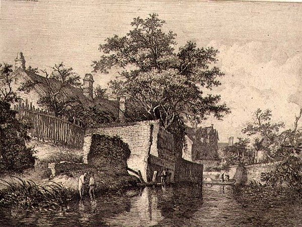 Foran The New Mills, pub. av J. & W. Freeman i 1821 av John Crome