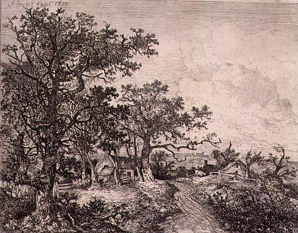 Nær Horsham, pub. av J. & W. Freeman av John Crome