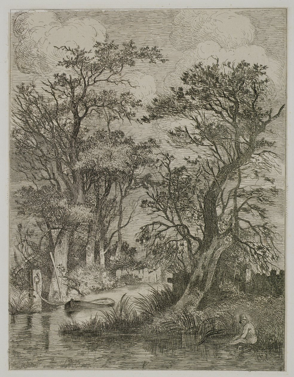 Elvescene, pub. av J. & W. Freeman, 1821 av John Crome