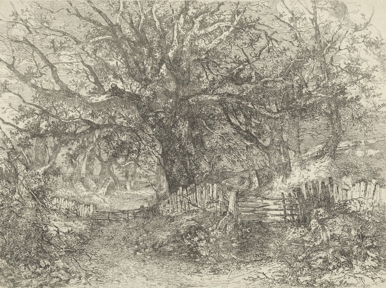 Road Scene, Trowse Hall, 1813 av John Crome