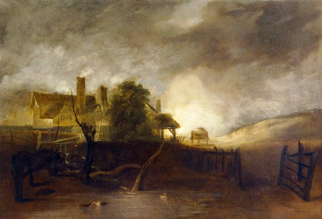 The Lime Kiln, c1805/06 (olje på lerret) av John Crome