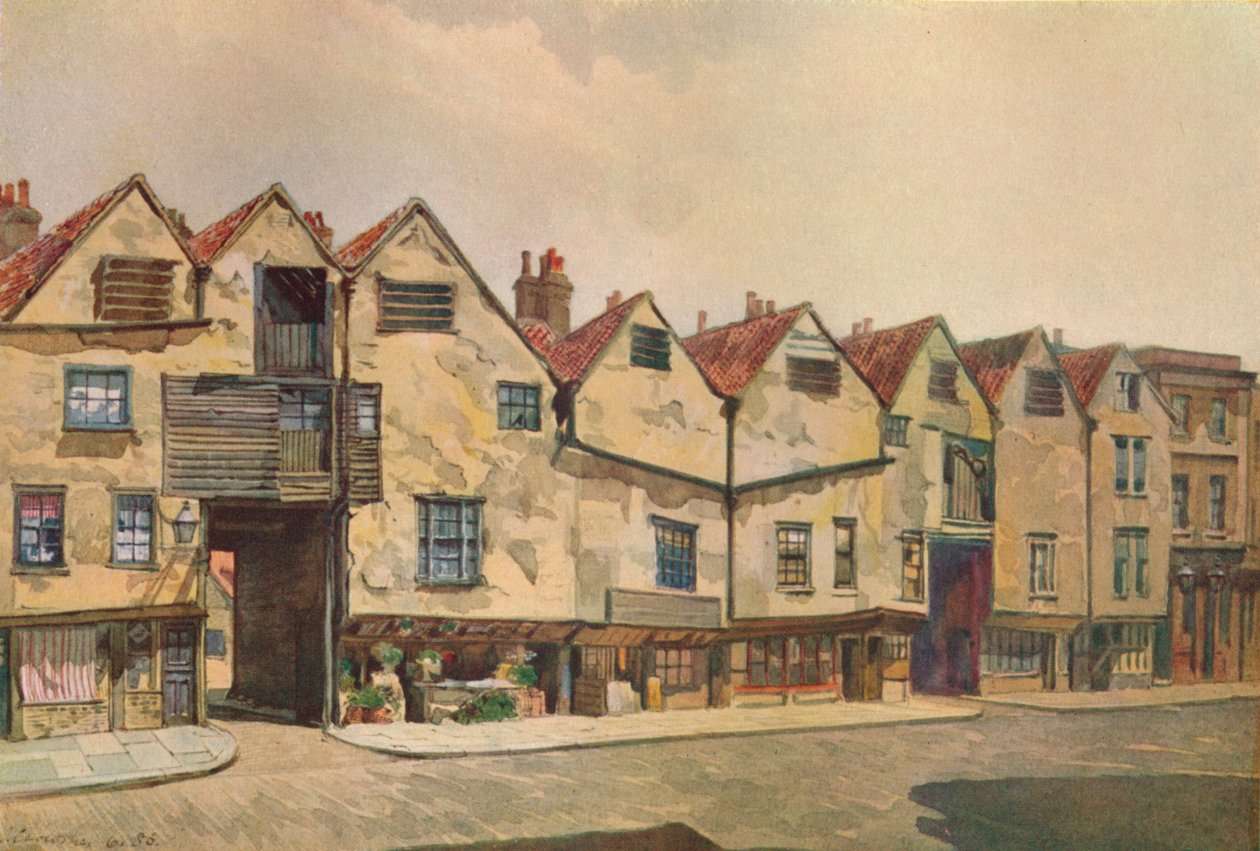 Ancient Tenements i Bermondsey Street, Bermondsey, London, 1886 1926. av John Crowther