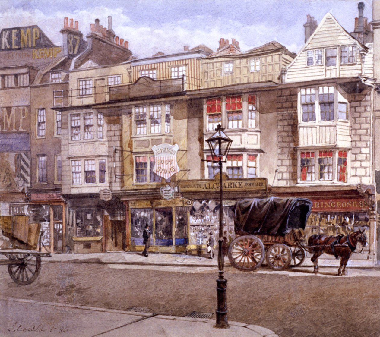 Bishopsgate Street, London, 1886 av John Crowther