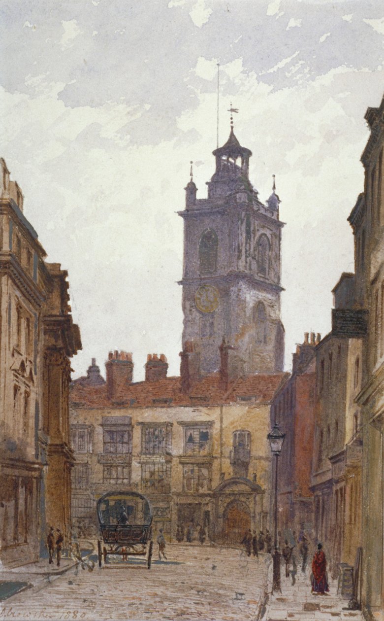 Church of St Giles without Cripplegate, City of London, 1880. av John Crowther