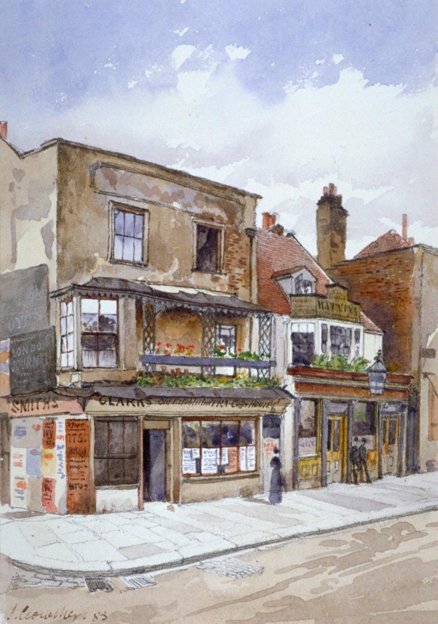 Hjørnet av Cheyne Walk og Lawrence Street, Chelsea, London, 1883 av John Crowther