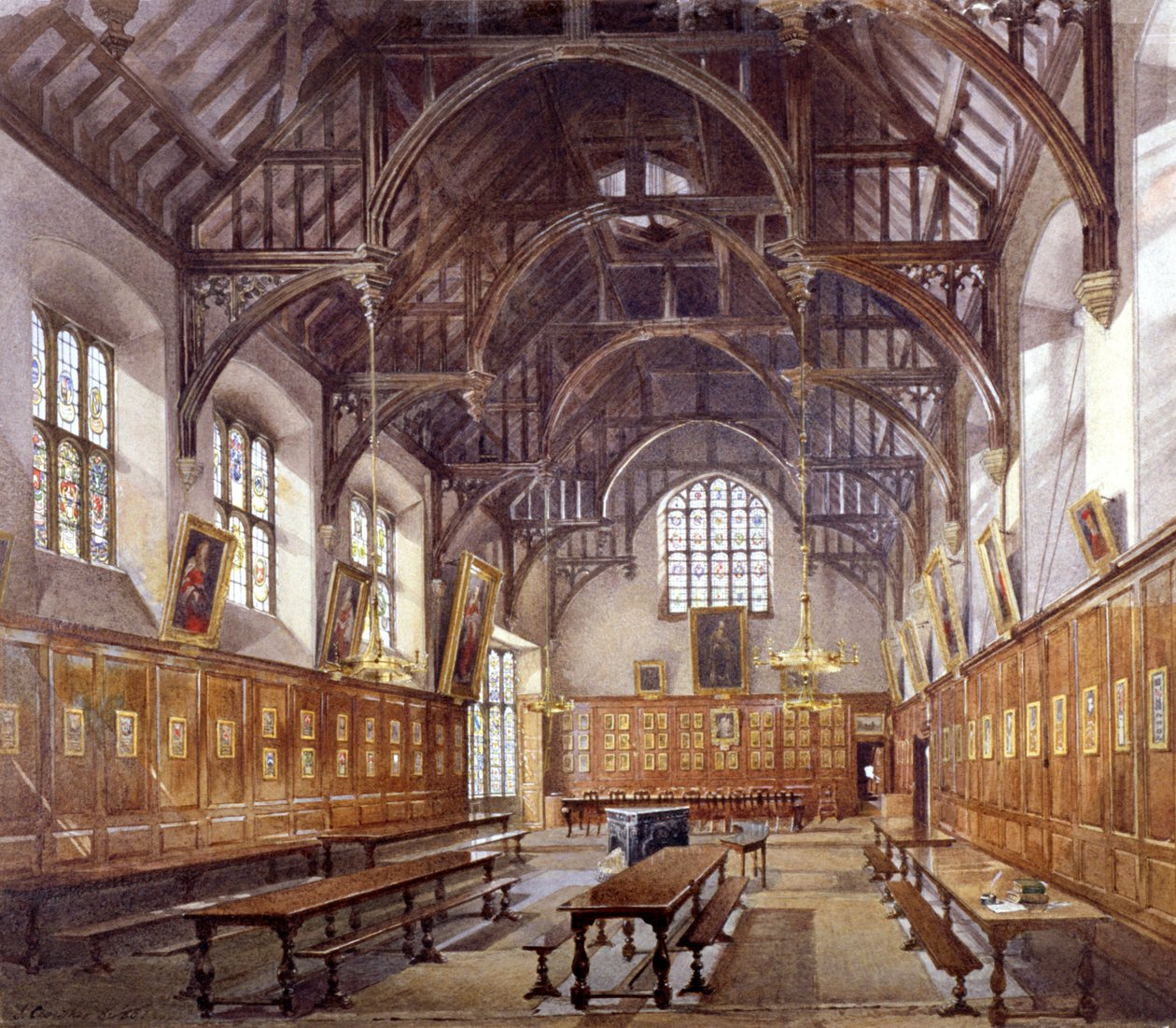 Gray's Inn Hall, London, 1886 av John Crowther