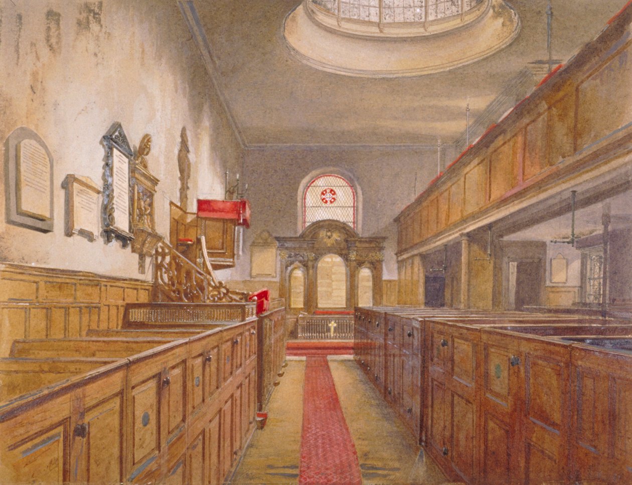 Interiør av Holy Trinity, Minories, London, 1881 av John Crowther