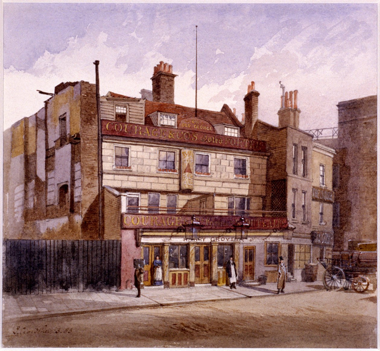 Old George Inn, Trinity Square, London, 1883 av John Crowther