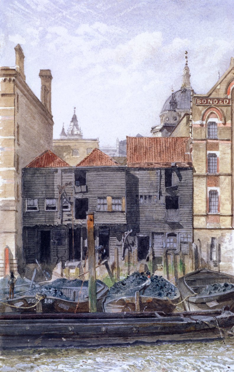 Paul's Wharf, London, 1881 av John Crowther