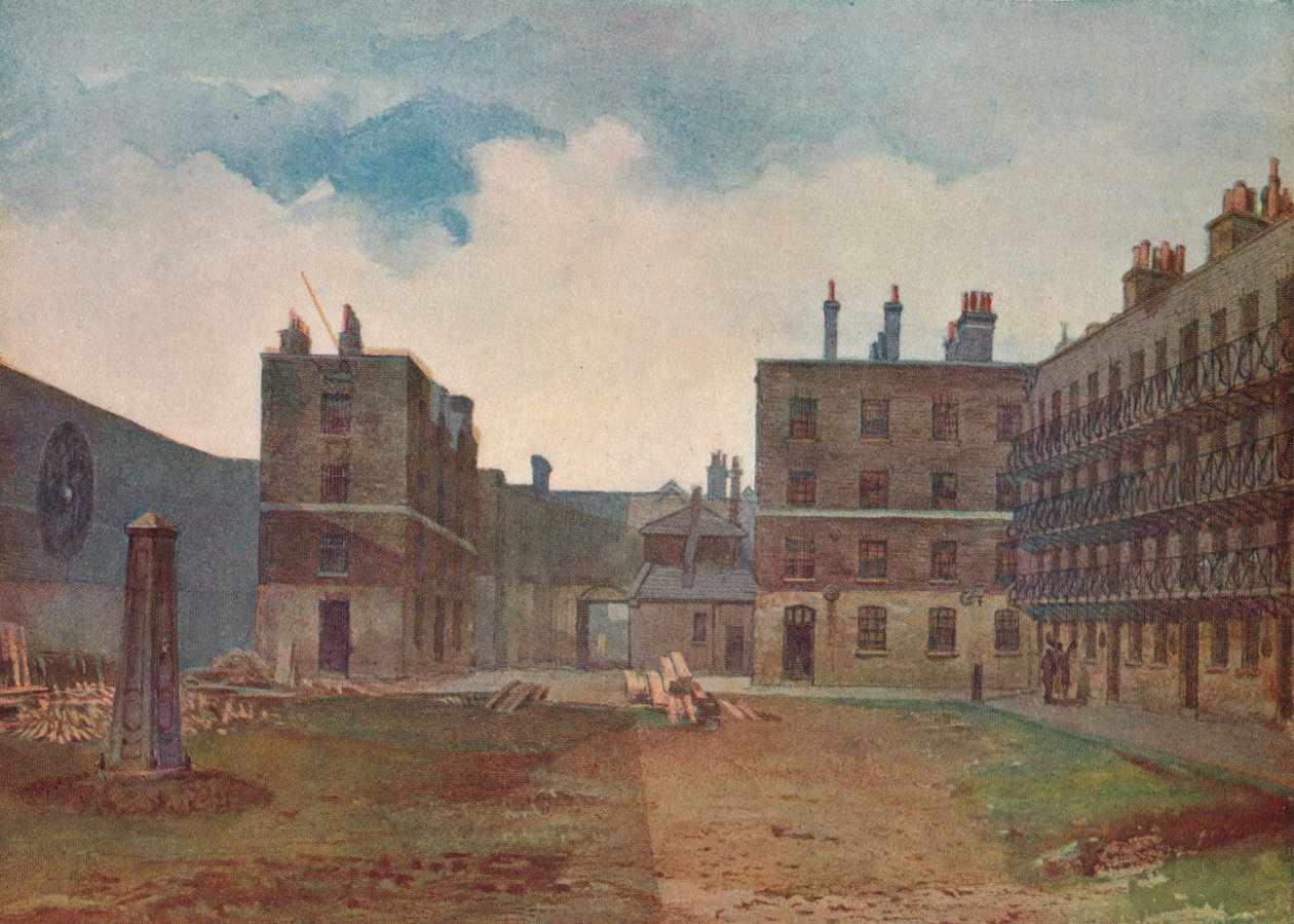 Queens Bench Prison - The Prisoners Yard, Borough High Street, Southwark, London, 1879 1926 av John Crowther