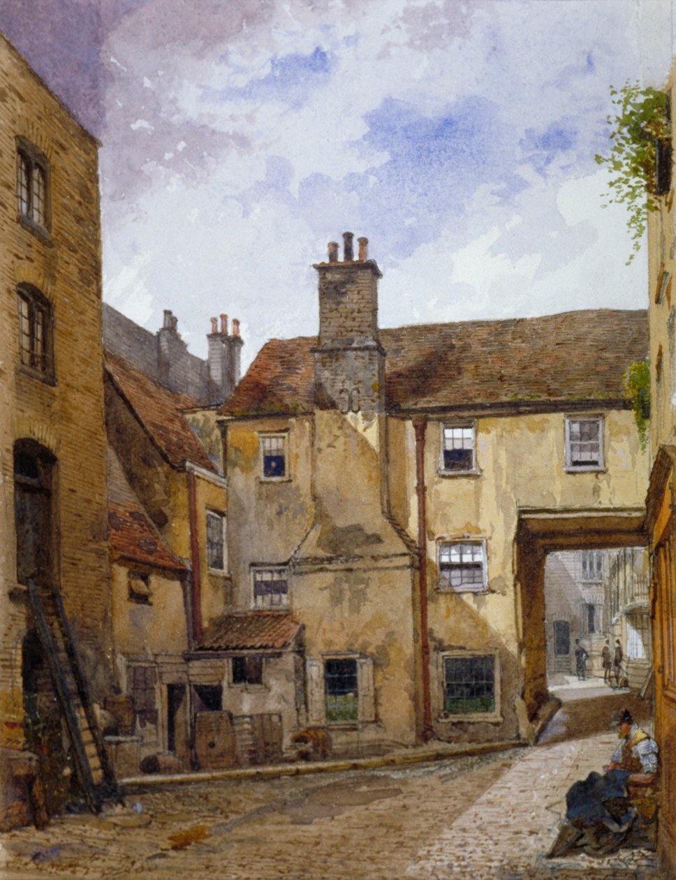 Queen's Head Yard, Borough High Street, Southwark, London, 1880 av John Crowther