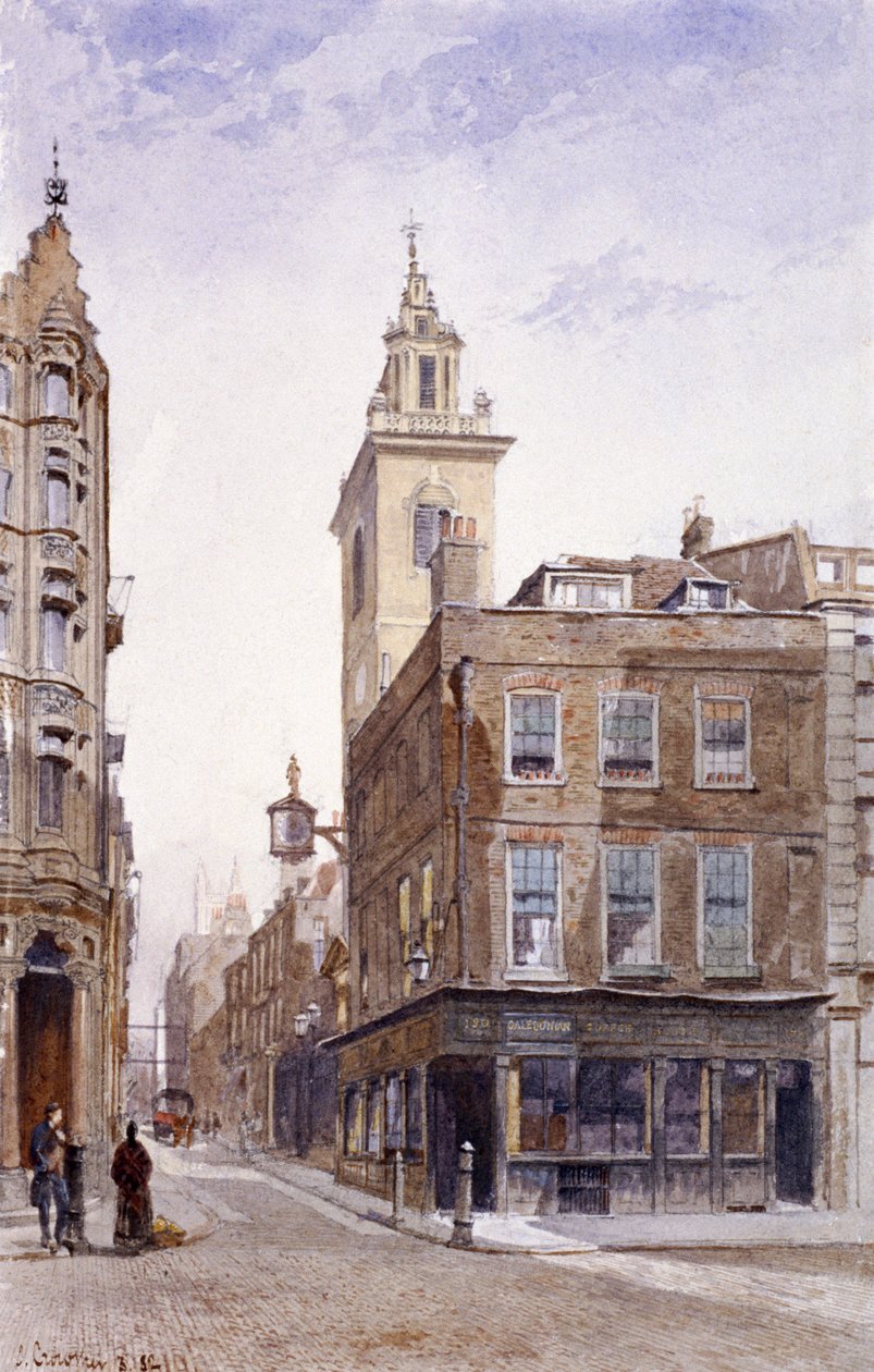St James Garlickhythe, Upper Thames Street, London, 1882 av John Crowther