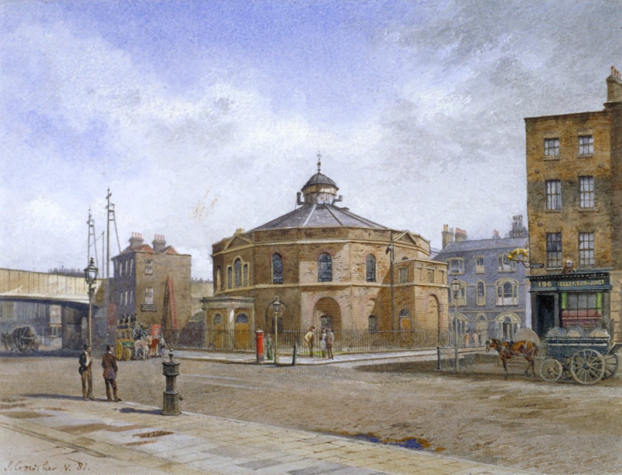 Surrey Chapel, nr. 196 Blackfriars Road, Southwark, London, 1881 av John Crowther