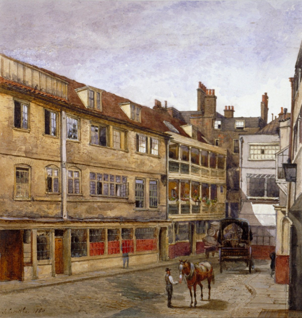 The George Inn, Borough High Street, Southwark, London, 1880 av John Crowther